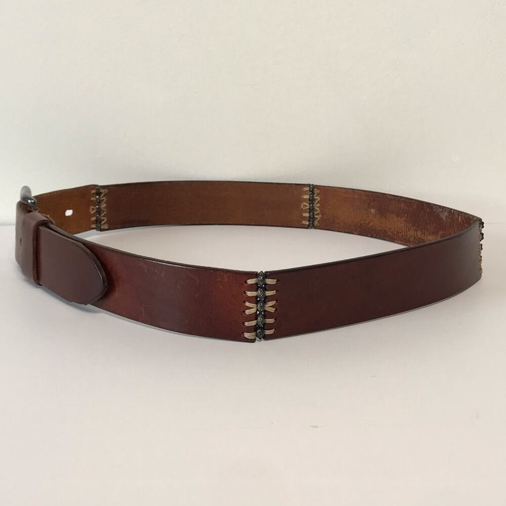 Vintage Patchwork Whipstitch Beaded Square Buckle… - image 6